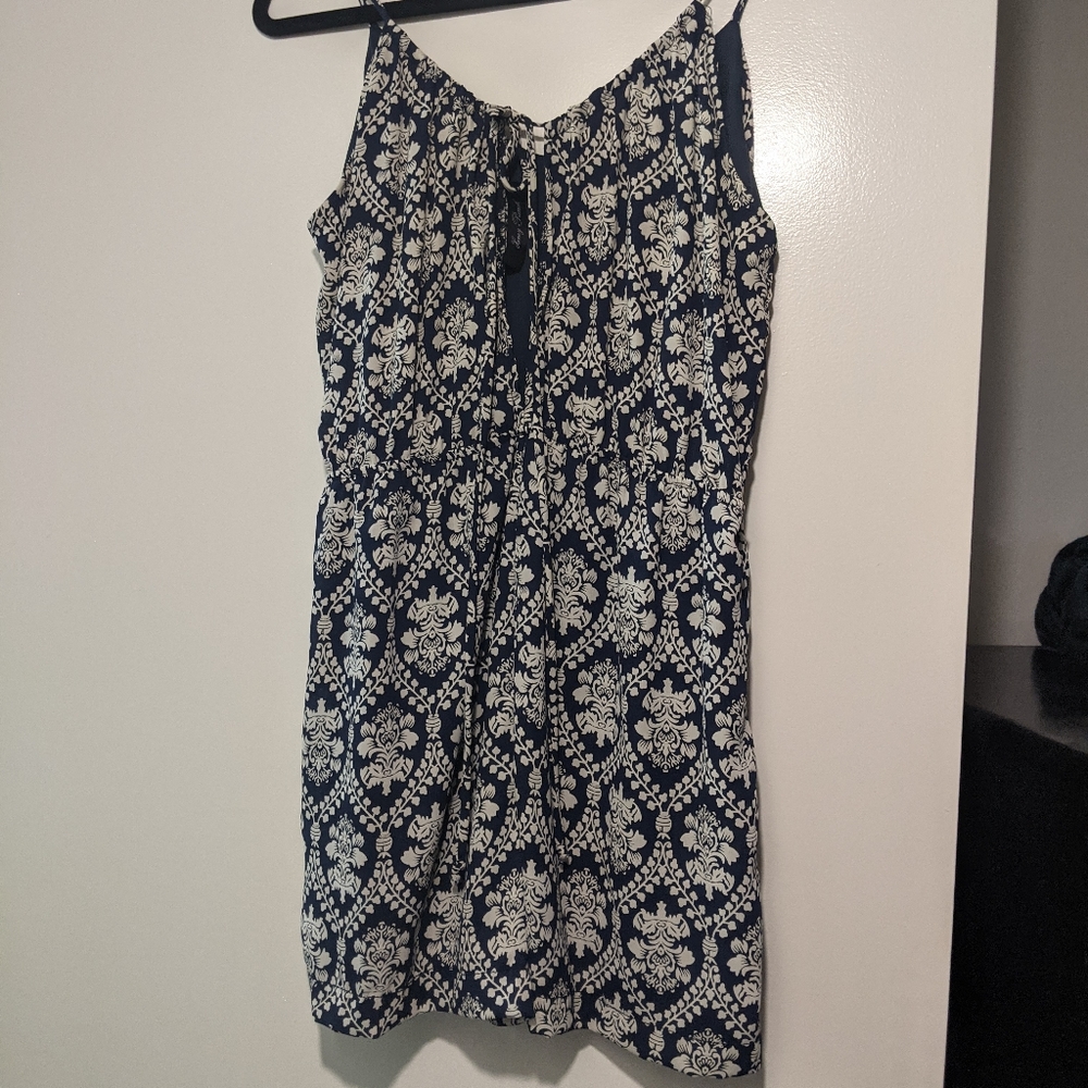 Navy printed romper